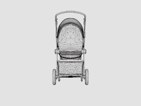 Joolz Hub Stroller Grey Model 3D