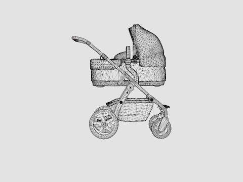 Passeggino in granito Silver Cross Modello 3D