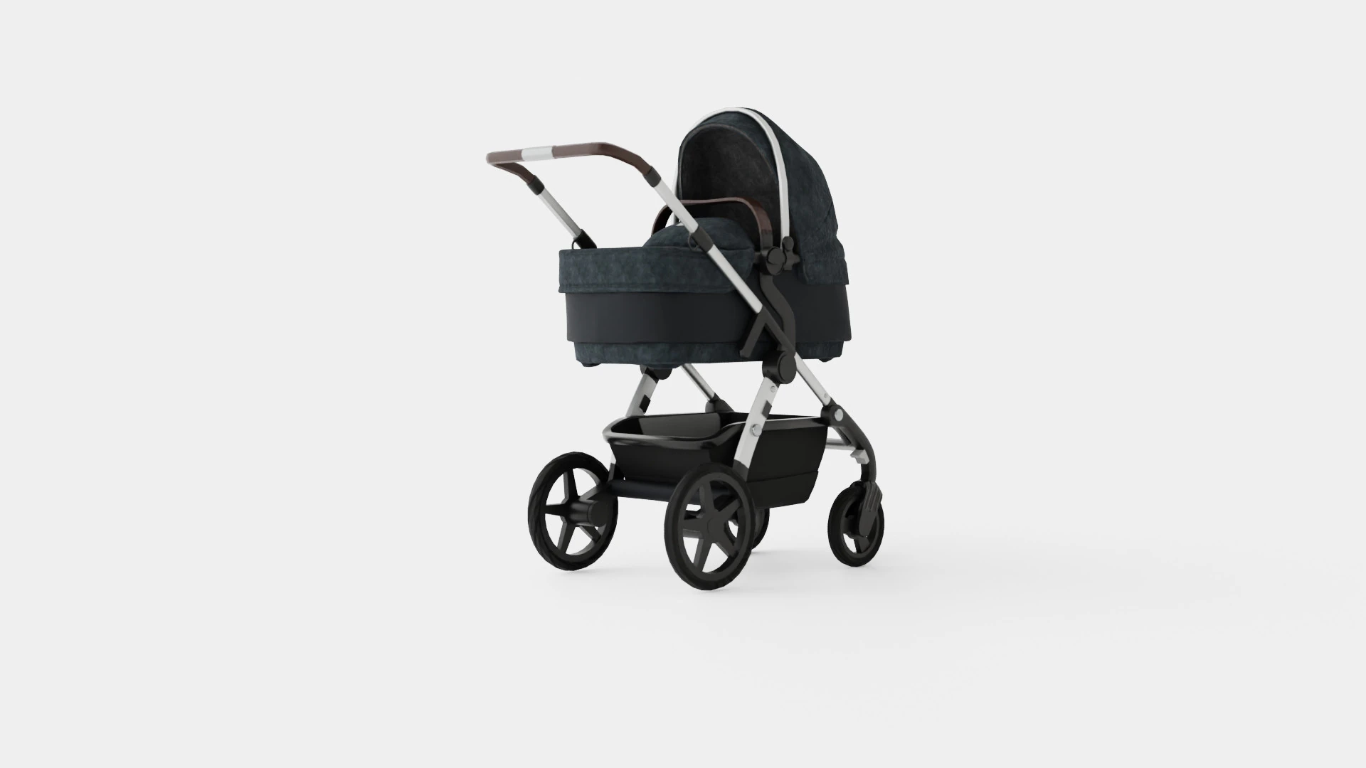 Silver Cross Slate Stroller 3D Model .c4d .max .obj .3ds .fbx .stl .blend 