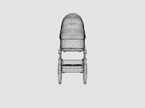 Silver Cross Slate Stroller 3D Model