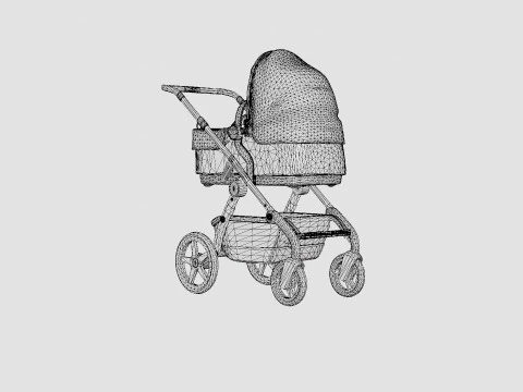 Silver Cross Slate Stroller 3D Model