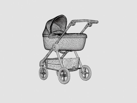 Stokke Beat Blue Stroller 3D Model