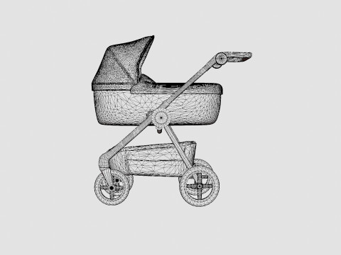 Stokke Beat Blue Stroller 3D Model