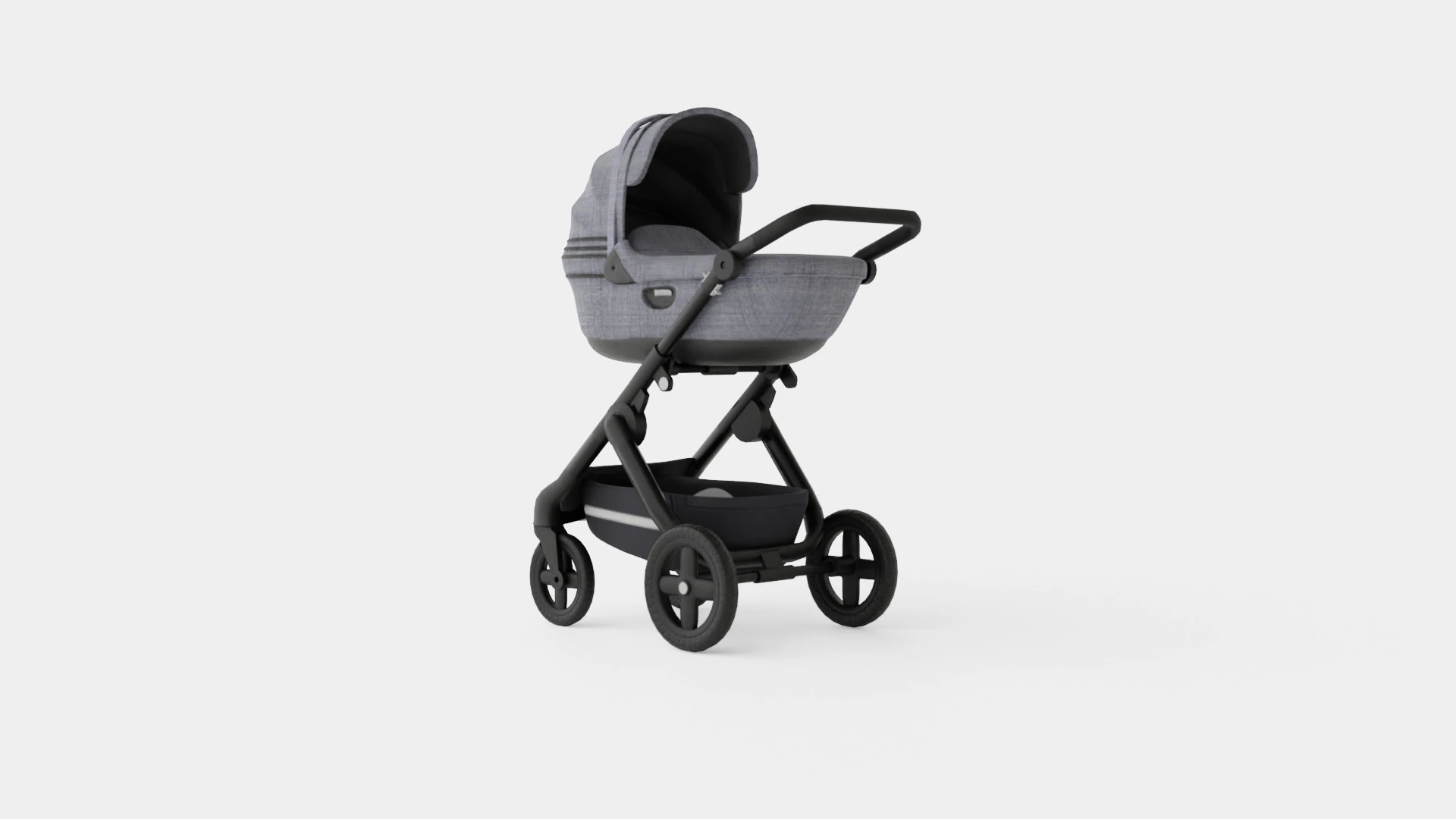 Stokke Trailz Bassinet Stroller 3D Model .c4d .max .obj .3ds .fbx .stl .blend 