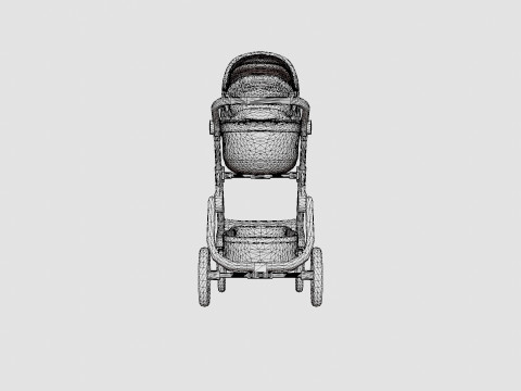 Stokke Trailz Bassinet Stroller Modelo 3D