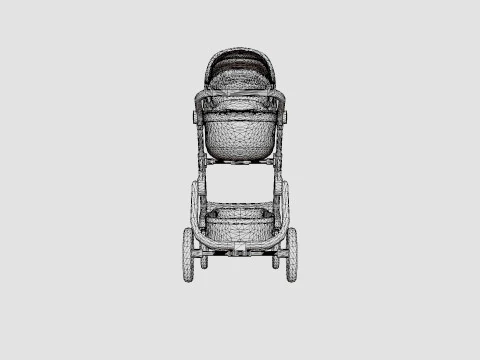 Stokke Trailz Bassinet Stroller 3D Model