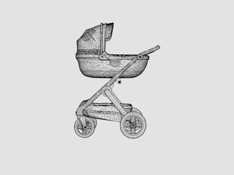 Stokke Trailz Bassinet Stroller 3D Model