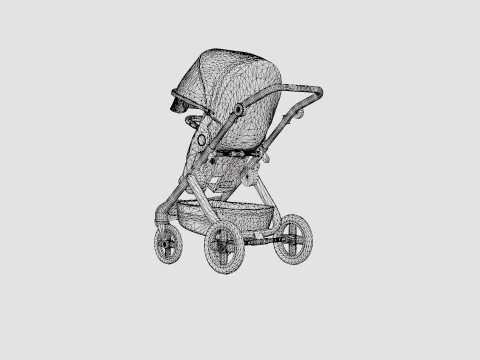 Stokke Trailz Complete Stroller 3D Model