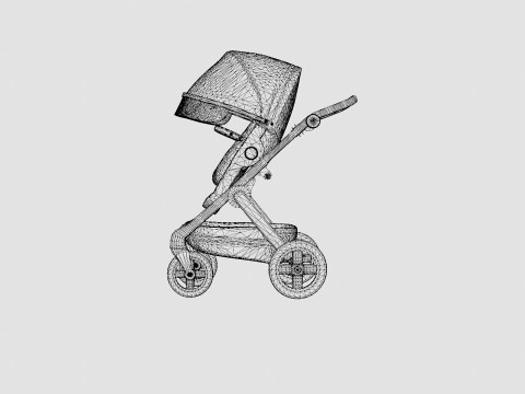 Stokke Trailz Complete Stroller 3D मॉडल