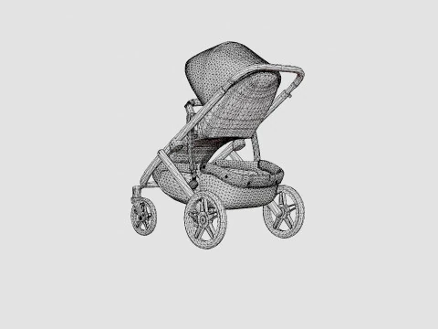 Uppa Baby Vista Emmett Stroller 3D Model