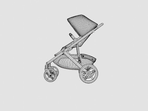 Uppa Baby Vista Emmett Stroller 3D-Modell