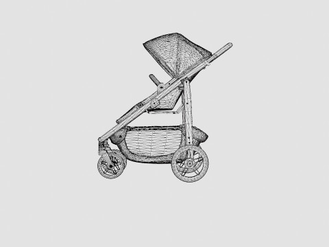 Uppababy Cruz 2018 Stroller Modello 3D