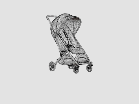 Uppababy Jake Stroller 3D Model