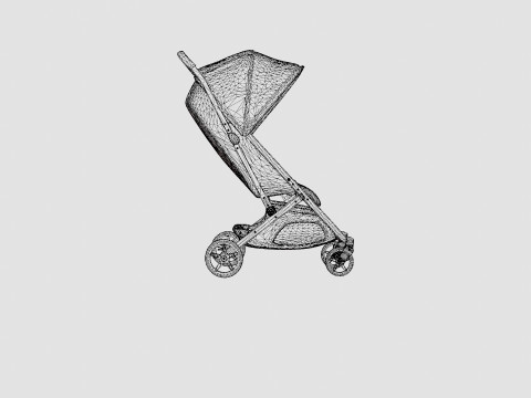 Uppababy Jake Stroller 3D Model