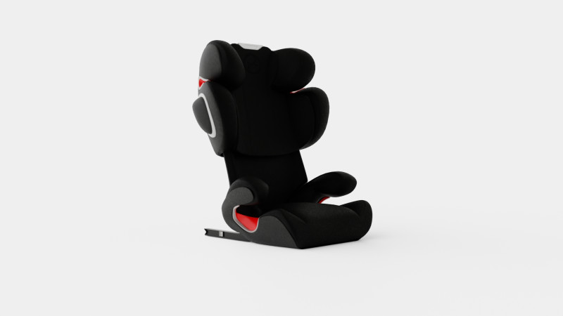 Cybex Solution ZFix Stardust Black Car Seat 3D Model .c4d .max .obj .3ds .fbx .stl .blend 