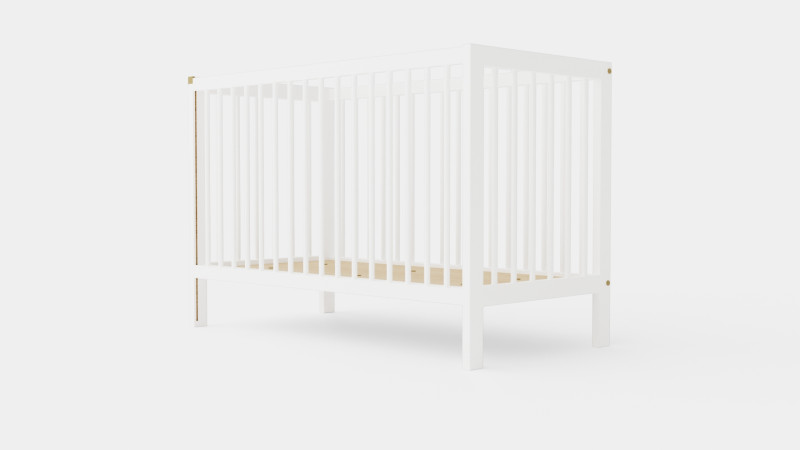Crib Ulla Baby Bed 3D Model .c4d .max .obj .3ds .fbx .stl .blend 