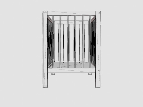 Crib Ulla Baby Bed 3D Model