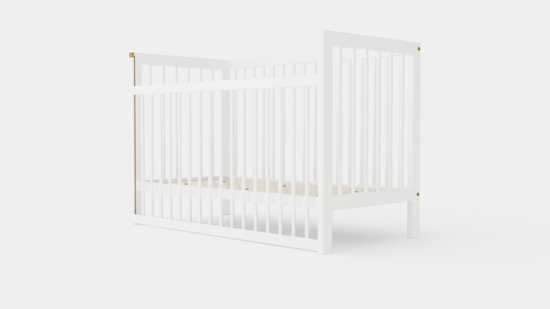 Crib Ulla Baby Bed 3D Model .c4d .max .obj .3ds .fbx .stl .blend 