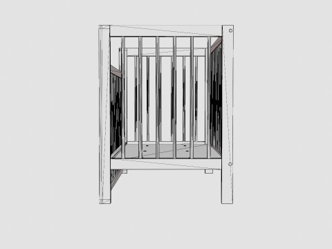 Crib Ulla Baby Bed 3D Model
