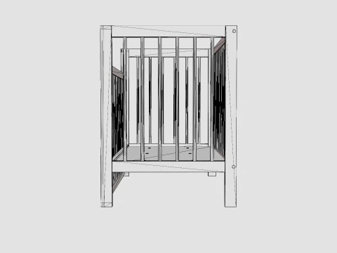 Crib Ulla Baby Bed 3D Model