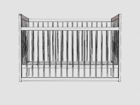 Crib Ulla Baby Bed 3D Model