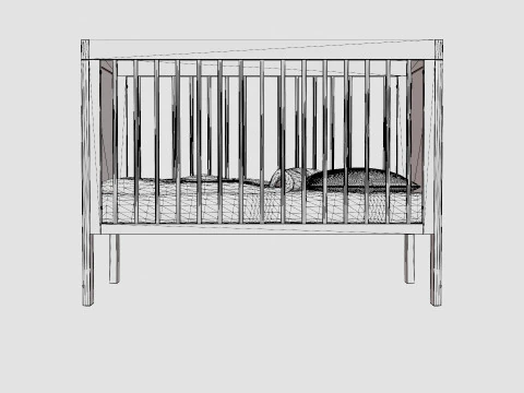 Sofa Lukas Baby Bed 3D Model