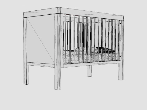 Sofa Lukas Baby Bed 3D Model