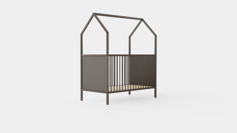 Stokke Home Bed Hazy Grey 3D-Modell .c4d .max .obj .3ds .fbx .stl .blend 