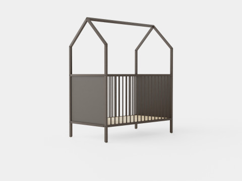 Stokke Home Bed Hazy Grey 3D Model