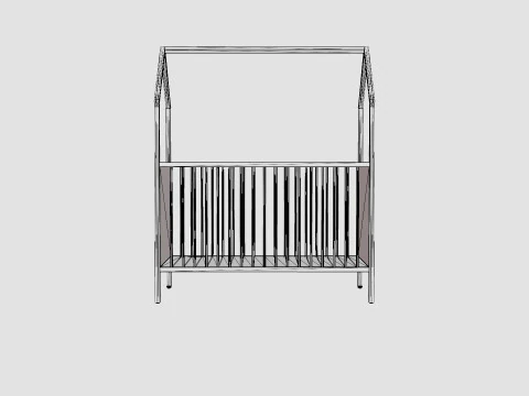Stokke Home Bed Hazy Grey 3D Model