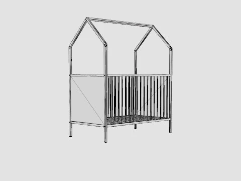 Stokke Home Bed Hazy Grey 3D Model