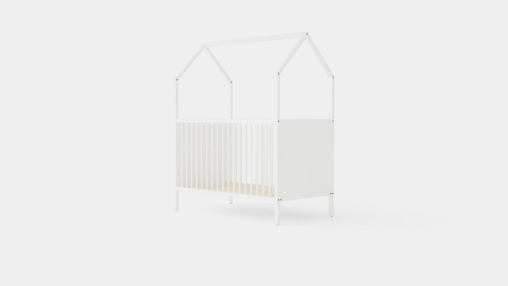 Stokke Home Bed White 3D Model .c4d .max .obj .3ds .fbx .stl .blend 