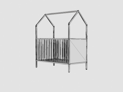Stokke Home Bed White 3D-Modell
