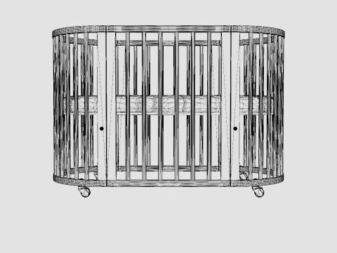 Stokke Sleepi Crib Hazy Grey 3D Model