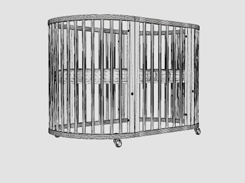 Stokke Sleepi Crib Hazy Grey 3D Model