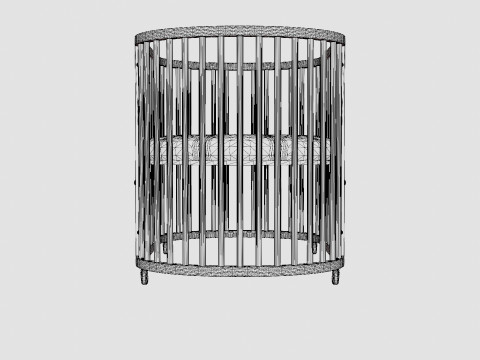 Stokke Sleepi Crib Hazy Grey Model 3D