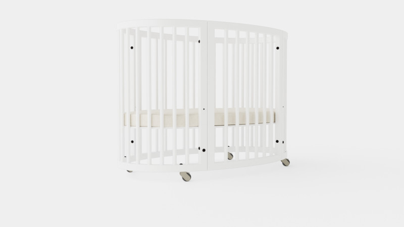 Stokke Sleepi Crib White 3D Модель .c4d .max .obj .3ds .fbx .stl .blend 