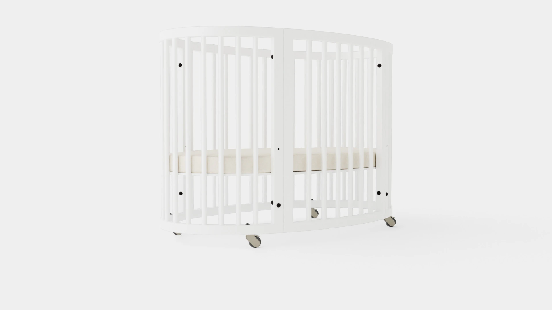 Stokke Sleepi Crib White 3D Model .c4d .max .obj .3ds .fbx .stl .blend