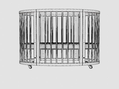 Stokke Sleepi Crib White 3D Модель