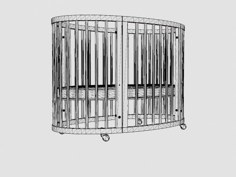 Stokke Sleepi Crib White 3D Модель