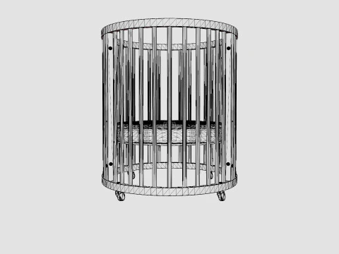 Stokke Sleepi Crib White 3D Model