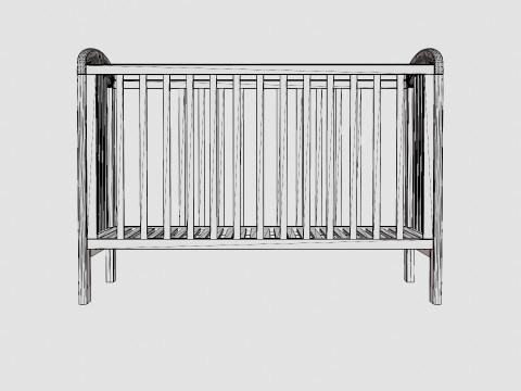 Troll Crib Lux Grey 3D मॉडल