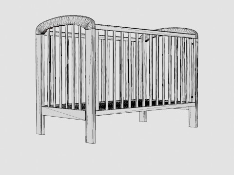 Troll Crib Lux Grey 3D मॉडल