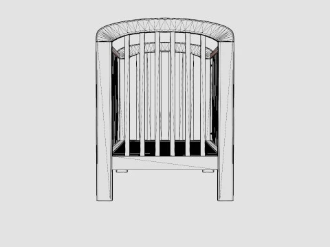 Troll Crib Lux Grey 3D Model