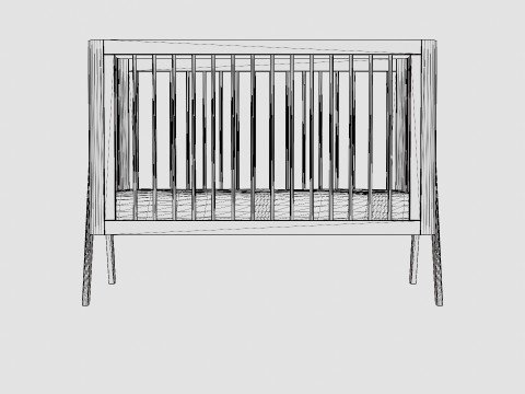 Troll Crib Torsten Grey 3D Model