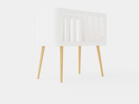 Troll Mini Crib Retro White 3D Model