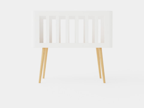 Troll Mini Crib Retro White Modelo 3D