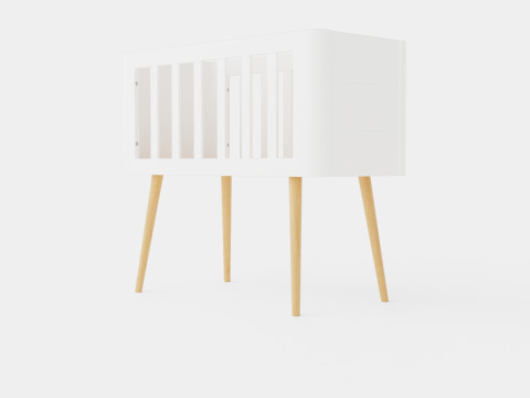 Troll Mini Crib Retro White Modelo 3D