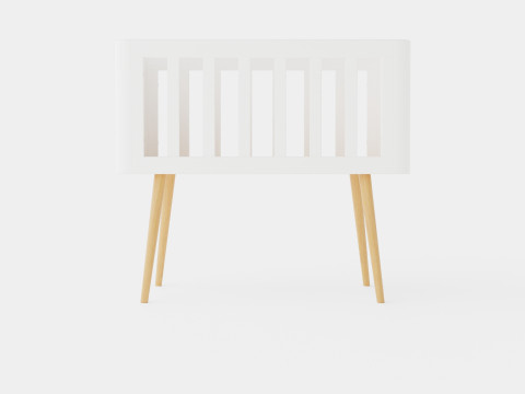 Troll Mini Crib Retro White Modelo 3D