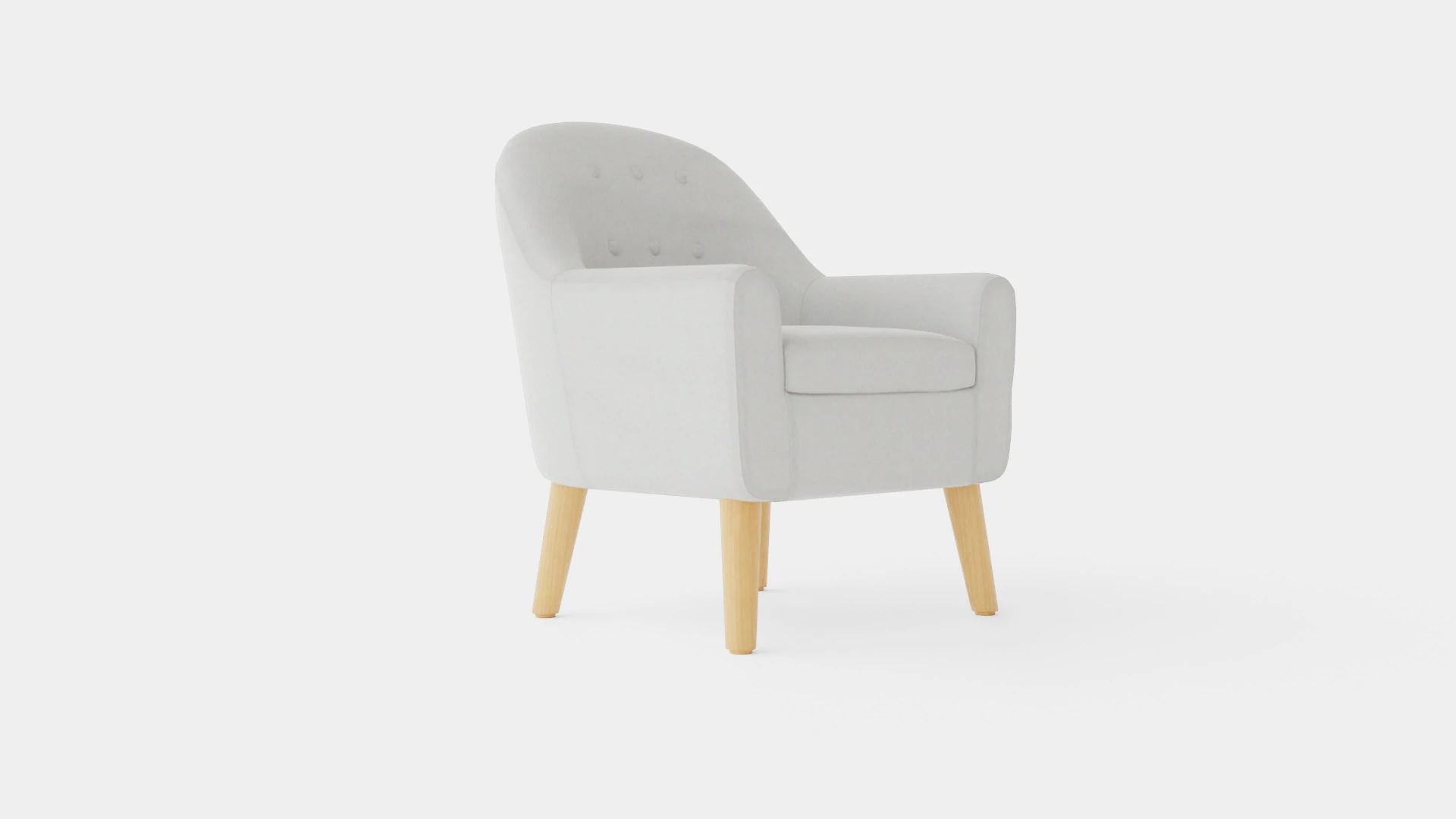 Kids Concept Armchair Grey 3D Model .c4d .max .obj .3ds .fbx .stl .blend 